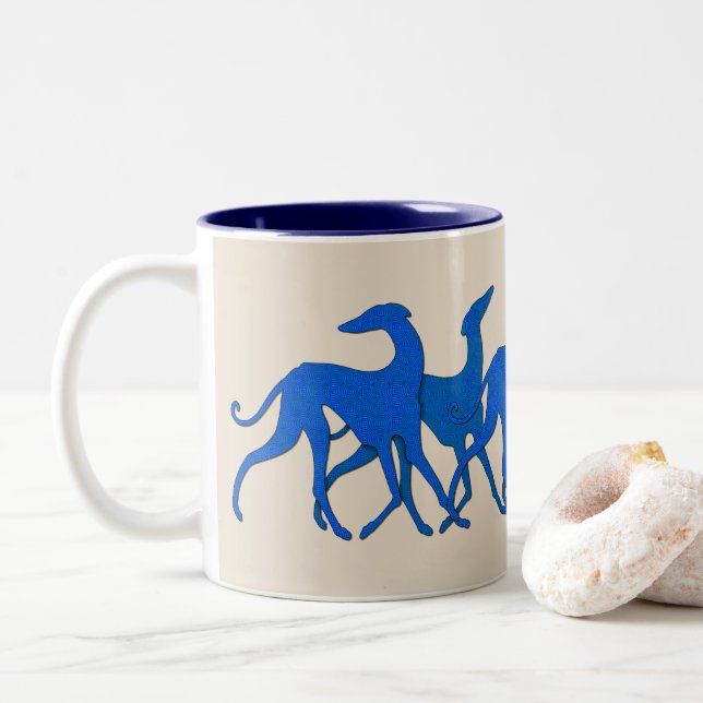 Mug Azawakhs stylisés (Avec donut)