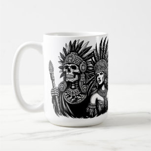 Mug Aztec Skeleton Warrior avec Princess