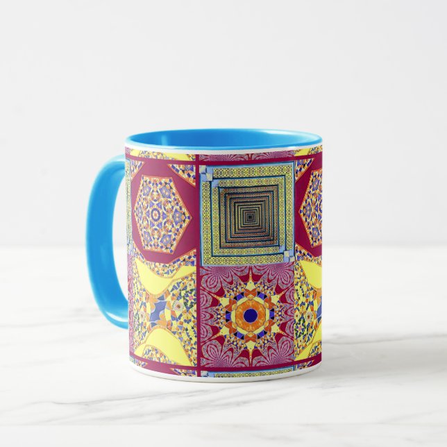 Mug Azulejos Carreaux géométriques avec torsion CG (Devant gauche)