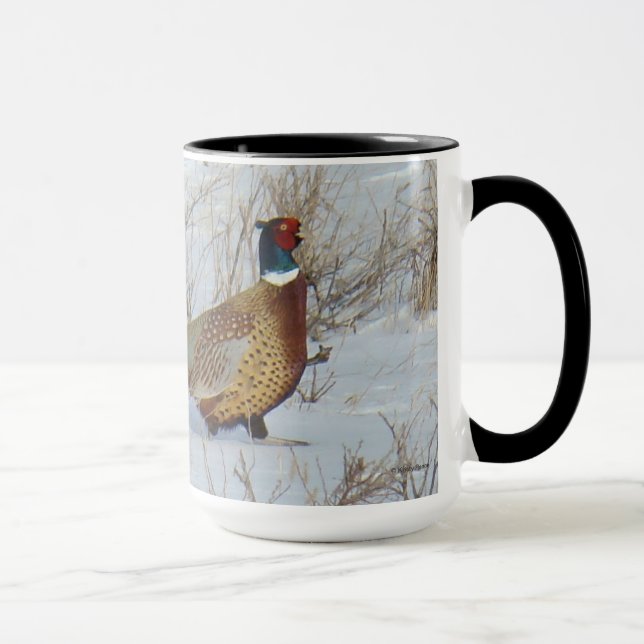 Mug B22 Faisan à collier dans la neige (Droite)