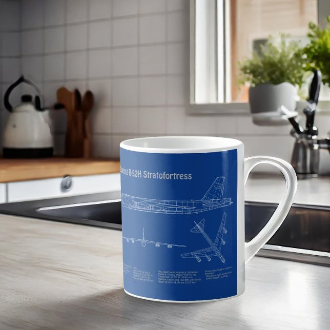 Mug B-52 Stratoforteresse - Plan directeur de l'avion  (Créateur téléchargé)