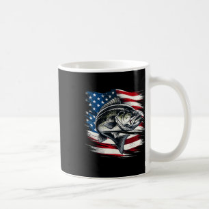 Mug B Fish Drapeau Usa Pêcheur 4 Juillet Pêche 
