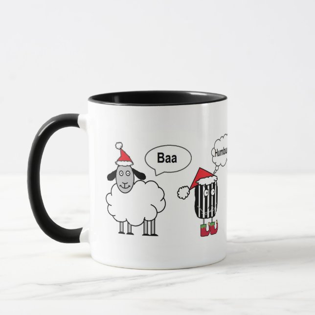 Mug Baa Humbug Drôle Festival Cartoon (Gauche)