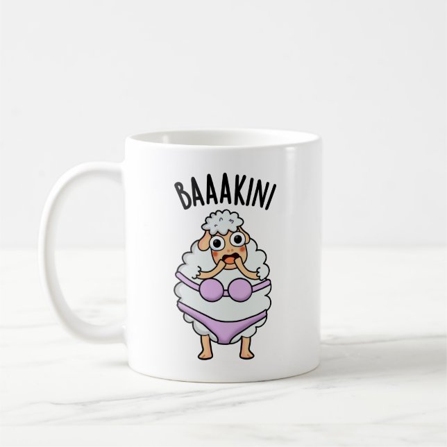 Mug Baa-kini Funny Bikini Pun (Gauche)