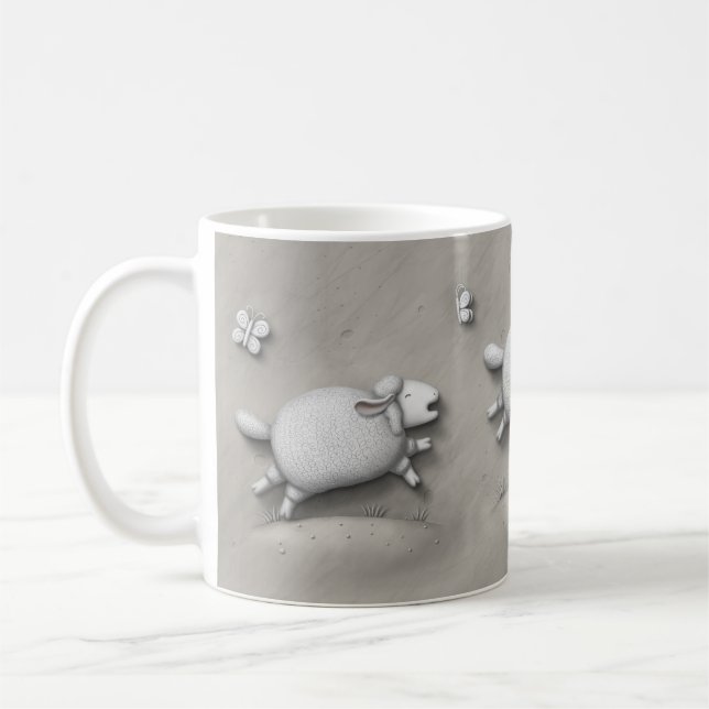 Mug Baa Relief Galloping Sheep (Gauche)