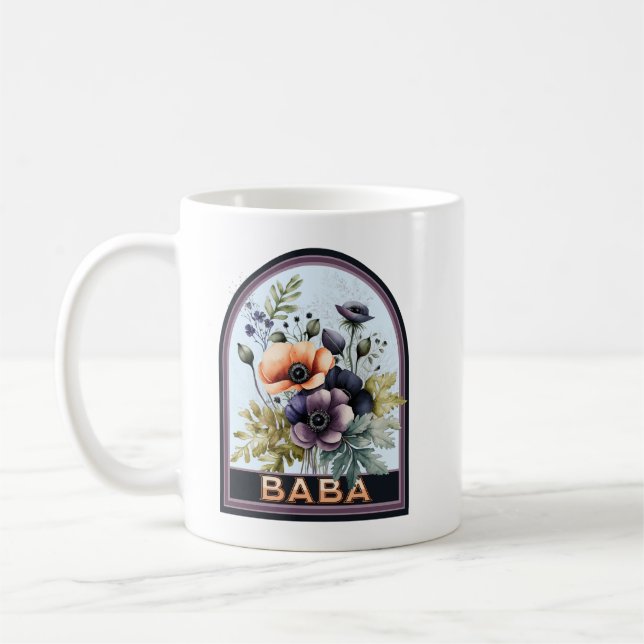 Mug Baba Vintage Floral Grand-mère (Gauche)