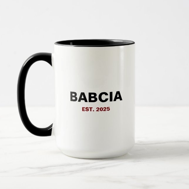 Mug "Babcia Est. Année" - Le cadeau parfait de grand-m (Gauche)
