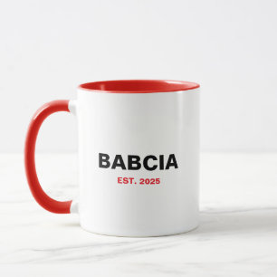 Mug Babcia Est. Année - Le cadeau parfait de grand-mèr
