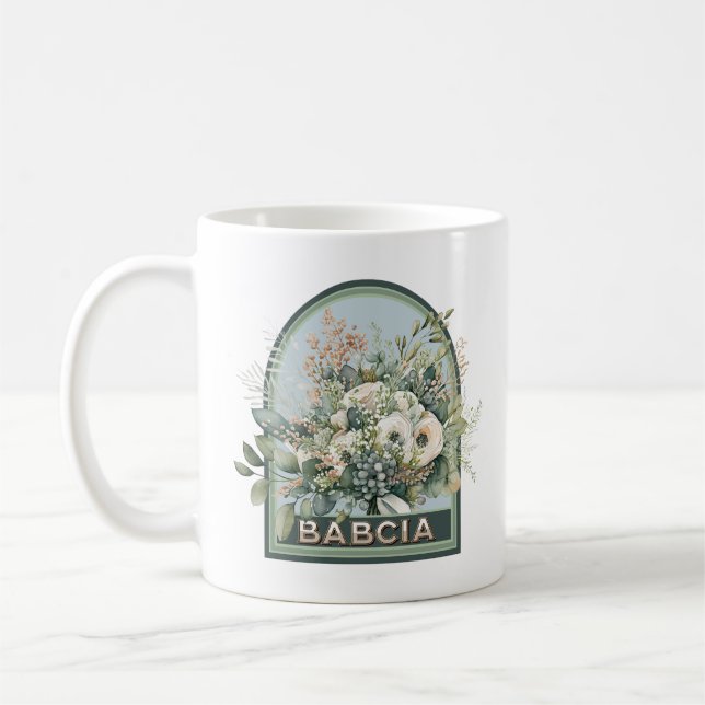 Mug Babcia Vintage Floral Grand-mère (Gauche)