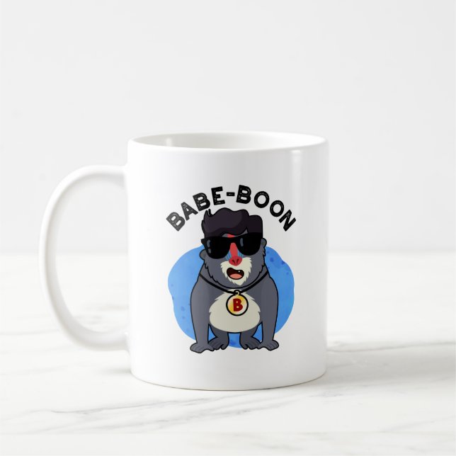 Mug Babe-boon Funny Animal Singe Baboon Pun (Gauche)