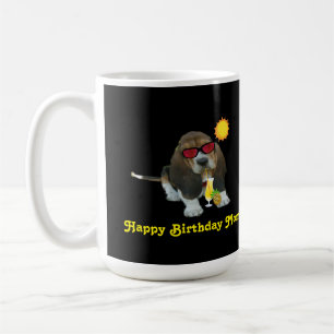 Mug Baby Basset Hound Été Bonne maman Anniversaire