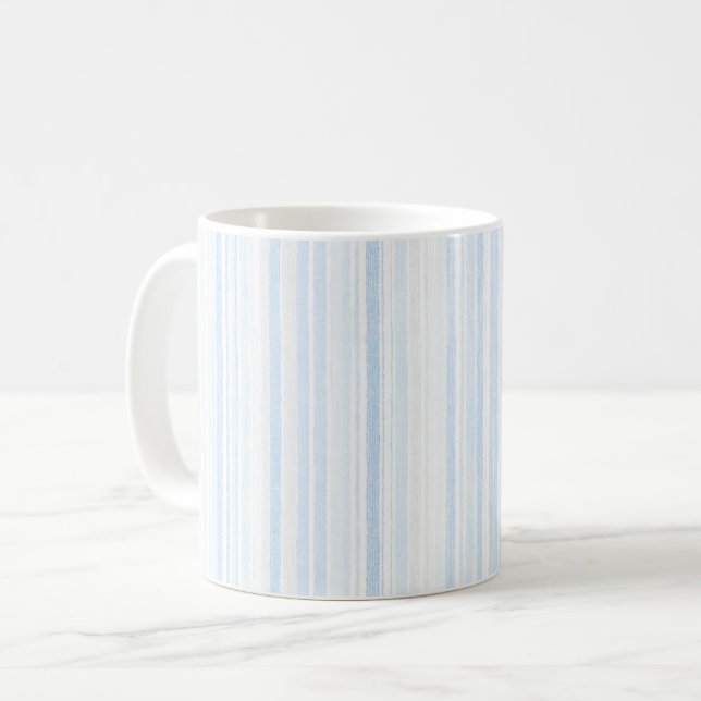 Mug Baby Blue White Stripes (Devant gauche)