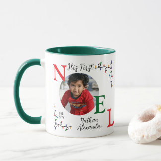 Mug Baby Boy First Christmas Festive First Noel Photo