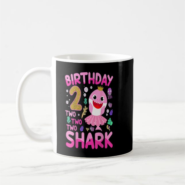 Mug Baby Cute Shark 2e anniversaire garçon fille 2 an  (Gauche)