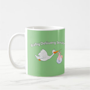 Mug Baby Delivery Service Funny Midwife Stork