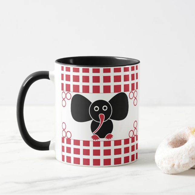 Mug Baby Elephant Girl for Kids (Avec donut)