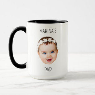 Mug Baby Face Photo Enfants Fête des mères pour papa M
