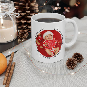 Mug Baby First Christmas Photo Grandma Holiday
