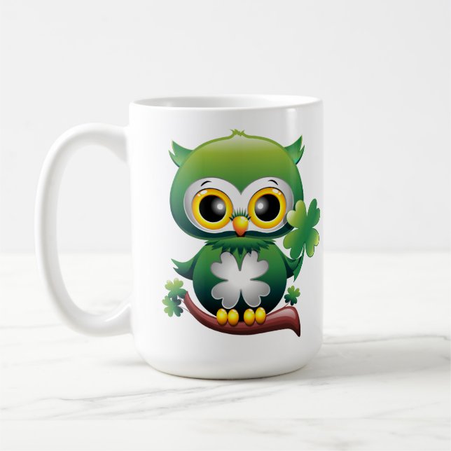 Mug Baby Owl St Patrick Paddy Cartoon (Gauche)