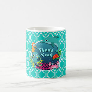 Mug Baby shower Aqua Turquoise Ocean Life
