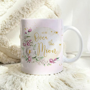 Mug Baby Shower Fleur de Lune Rose