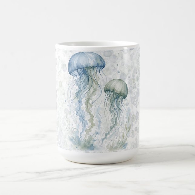Mug Baby Shower Garçon Méduse Bleu Poussiéreux (Centre)