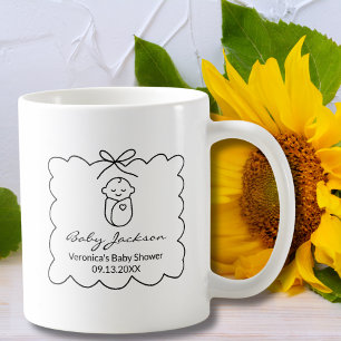 Mug Baby shower moderne pour bébé et garçon neutre