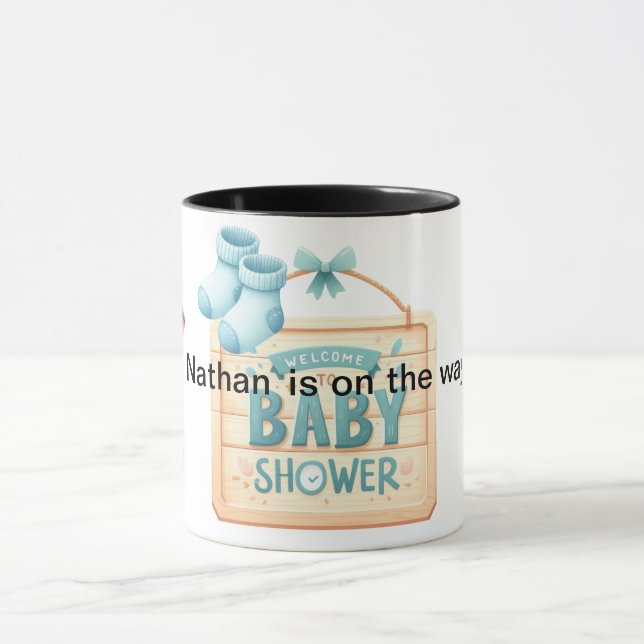 Mug Baby shower pour un garçon (Centre)