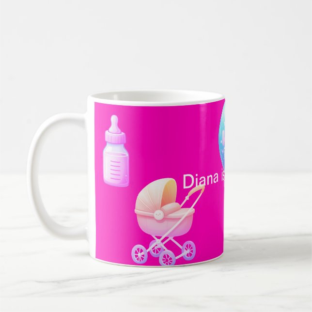 Mug Baby shower pour une fille (Gauche)