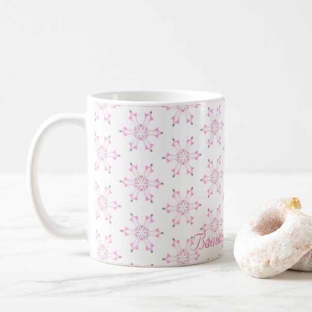 Mug Baby shower rose Belle Bébé FleurModèle FleurModèl (Avec donut)