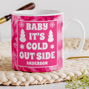 Mug Baby Son Froid Dehors Pink Tie Dye Holiday
