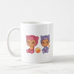 Mug Baby Twins Bear Chat Jumpsuit