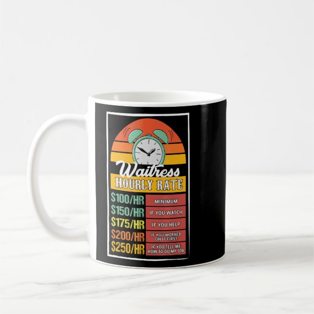 Mug Bac à taux horaire de serveuse (Gauche)