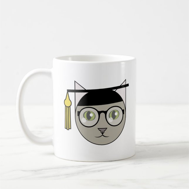 Mug Baccalauréat en tabby gris (Gauche)