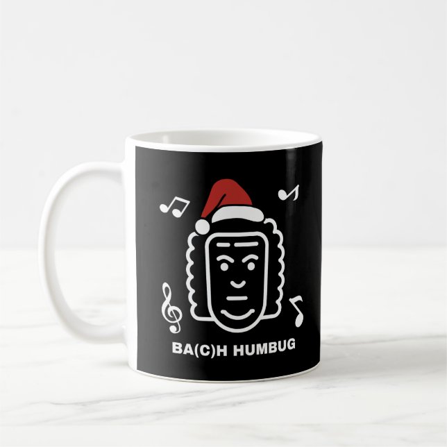 Mug BACH Funny Classical Music Composer Christmas Pun (Gauche)