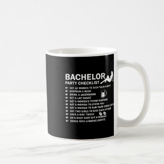 Mug Bachelor Party Men Naughty Checklist Obtenir Marri