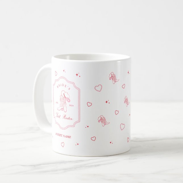 Mug Bachelorette de Rodéo Dernière de la mariée (Devant gauche)