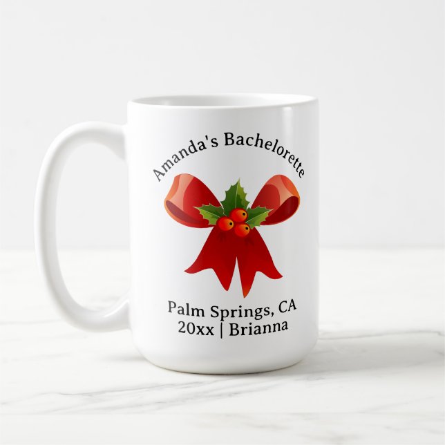 Mug Bachelorette Mois de naissance Fleur Décembre Holl (Gauche)
