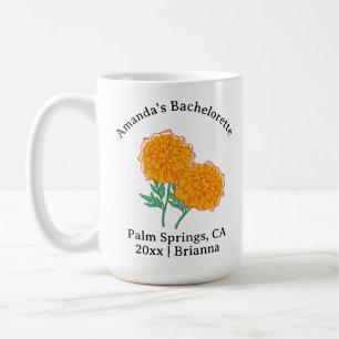 Mug Bachelorette Mois de naissance Fleur Octobre Marig