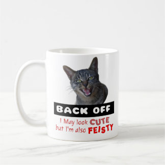 Mug BACK OFF Cute Cat - mignonne mais flippante