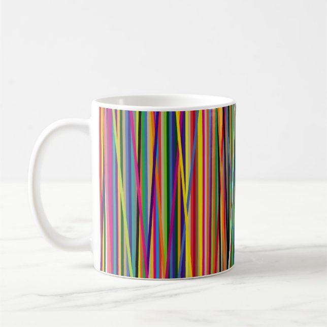 Mug  background bright and colorful made of stripescol (Gauche)