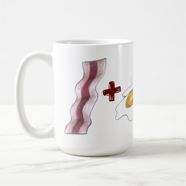 Mug BACON D'Association Alimentaire Classique + OEUFS  (Gauche)