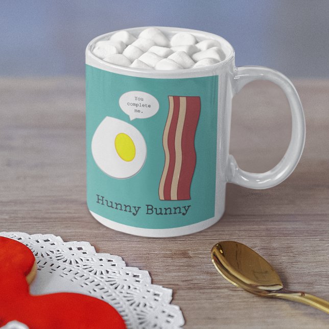 Mug Bacon et Oeufs Vous Me Complétez Personnalisé Drôl (Créateur téléchargé)