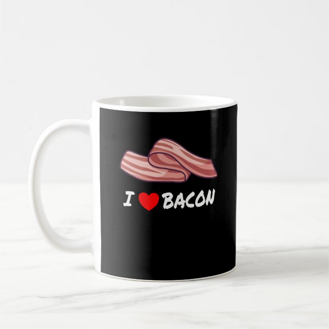 Mug BACON J'aime Bacon Funny Bacon Lover (Gauche)