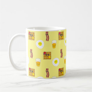 Mug Bacon, œufs, gaufres et jus d'orange