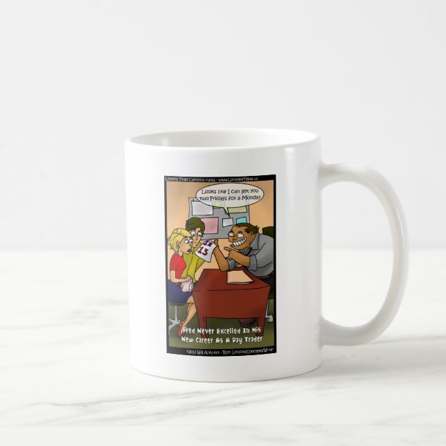 Mug Bad Day Trader Drôle Cadeaux Tee - shirt Cartes de (Droite)