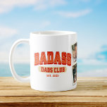 Mug Badass Dad Club Photo Collage Cool Amusement tenda<br><div class="desc">Joignez-vous au Club Papa Badass avec cette tasse cool ! Design de collage photo tendance pour un cadeau de Fête des pères amusant. Bravo aux papas géniaux !</div>