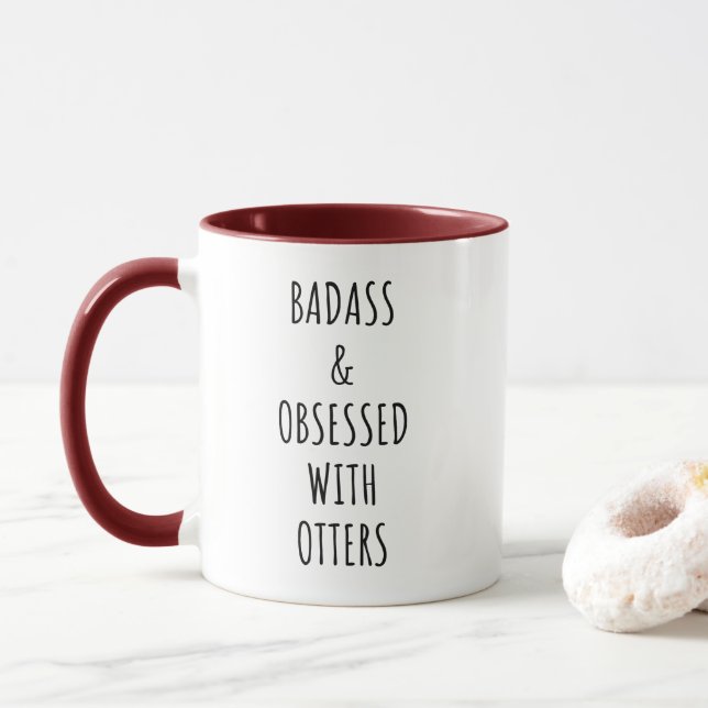 Mug Badass et Badass observés avec des loutres (Avec donut)