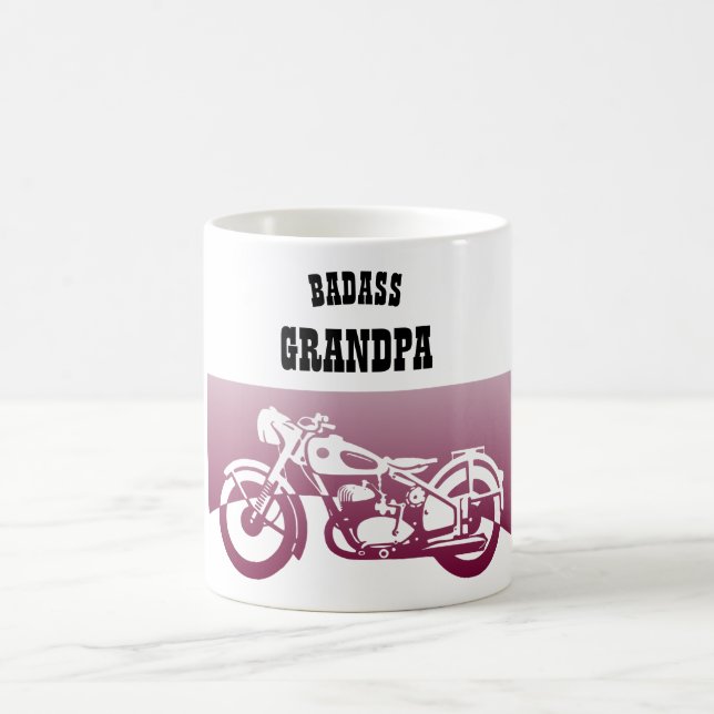 Mug BADASS GRANDPA - Grand-père motards Cadeau (Centre)
