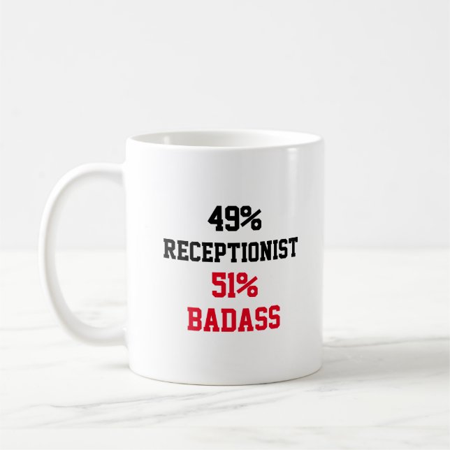 Mug Badass réceptionniste (Gauche)